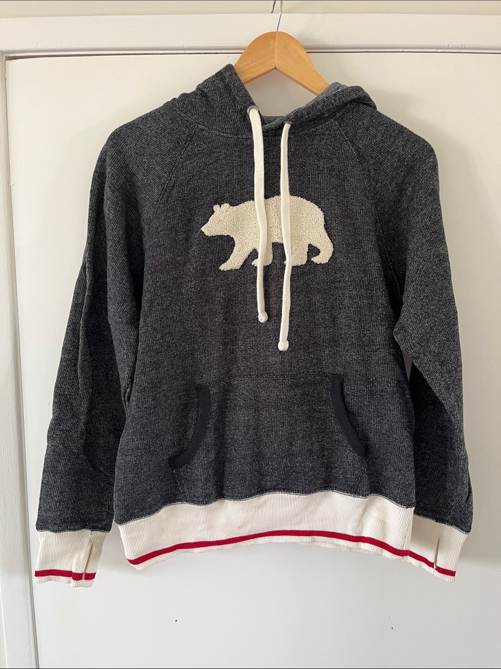 Hatley Heritage Mama Bear Charcoal Graphic Hoodie Sweatshirt